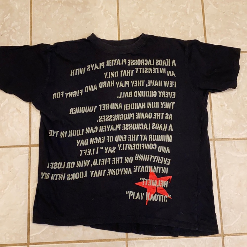 Kaos Lacrosse T-Shirts Black 100% Cotton Size XL